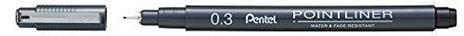 Pentel S20P Pointliner, fineliner nero taschina 5 pz (punta 0,05 0,1 0,3 0,5 0,8 mm) - 2
