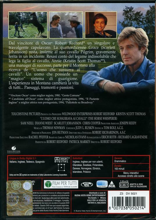 uomo che sussurrava ai cavalli di Robert Redford - DVD - 2