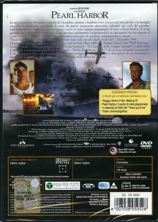 Pearl Harbor (2 DVD) - DVD - Film di Michael Bay Drammatico | IBS