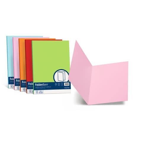 Cartellina semplice FAVINI FOLDER S cartoncino Simplex Luce&Acqua 200 g/m² 25x34cm rosa 10  conf.50 - A50S664