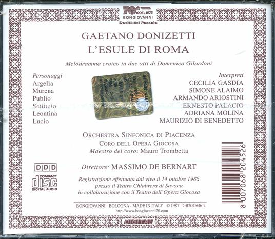 L'esule di Roma - CD Audio di Gaetano Donizetti - 2