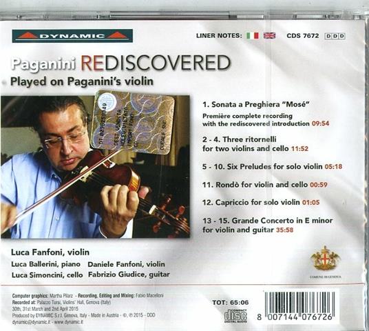 Rediscovered - Niccolò Paganini - CD | IBS