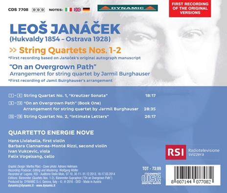 Quartetti per archi n.1, n.2 - CD Audio di Leos Janacek - 2