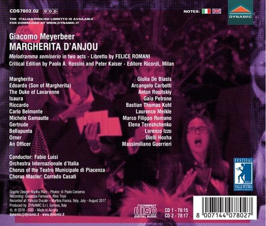 Margherita d'Anjou (Melodramma semiserio) - CD Audio di Giacomo Meyerbeer,Fabio Luisi - 2