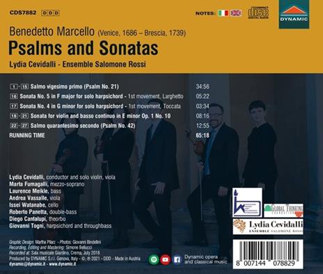 Psalms And Sonatas - CD Audio di Benedetto Marcello,Ensemble Salomone Rossi - 2