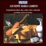 6 Quintetti per flauto, oboe, violino, viola e violoncello - CD Audio di Giuseppe Maria Cambini