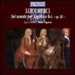 6 Sonate per fagotto e basso continuo op.3 - CD Audio di Luigi Merci