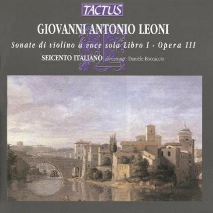 Sonate di violino a voce sola - CD Audio di Giovanni Antonio Leoni