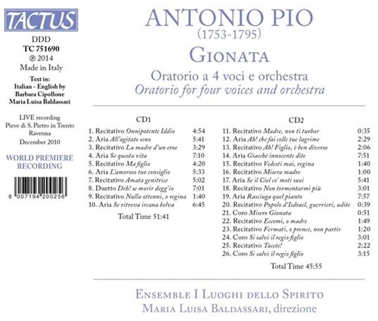 Gionata - CD Audio di Antonio Pio - 2