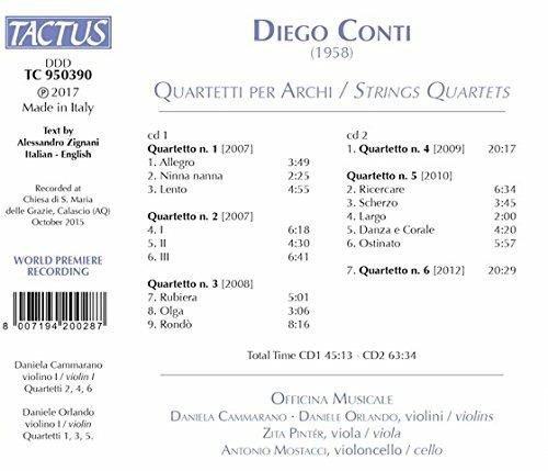 Quartetti per archi - CD Audio di Officina Musicale,Diego Conti - 2