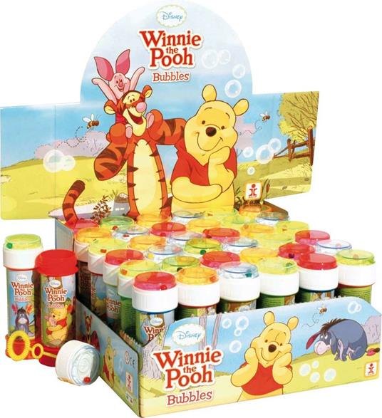 Bolle di Sapone Winnie The Pooh. Flacone 60 Ml Display 36 Pz