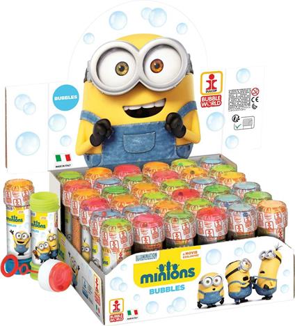 Display 36 Pz - Dulcop Bolle Di Sapone - Minions - Flacone 60 Ml