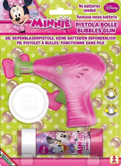 Bolle di Sapone. Pistola Bolle Meccanica Piccola. Minnie. Blister 1 Pz 60 Ml. Dulcop (Bubble World) - 2