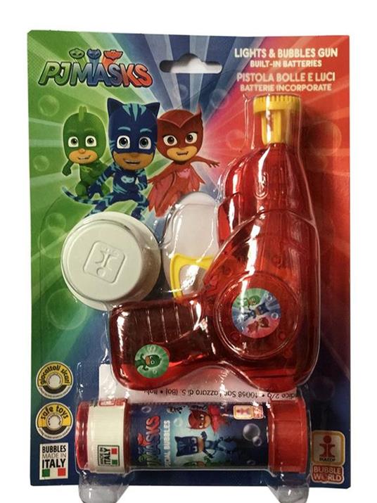 Bolle di Sapone Pistola Bolle con Luci Media. Superpigiamini. Pj Masks.  Blister 1 Pz 60 Ml - Dulcop - Piscine e giochi in spiaggia - Giocattoli |  IBS