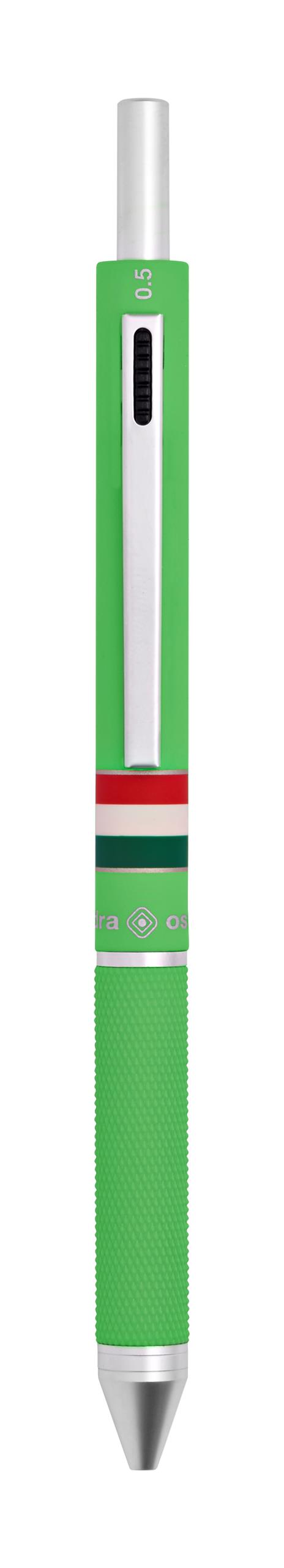 Penna a sfera 4 funzioni Quadra Italia Gommata Verde Chiaro - 4