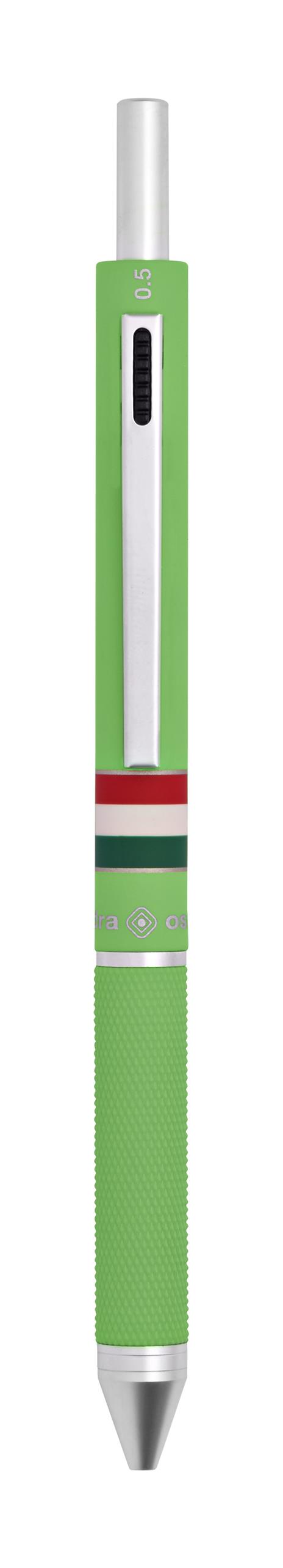 Penna a sfera 4 funzioni Quadra Italia Gommata Verde Chiaro - 6
