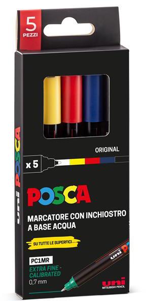 Marcatore Poscapen. Confezione 5 pezzi assortiti