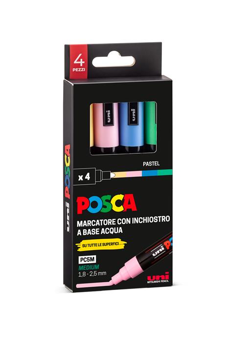 Marcatore Posca medio Pastel. Confezione 4 pezzi assortiti