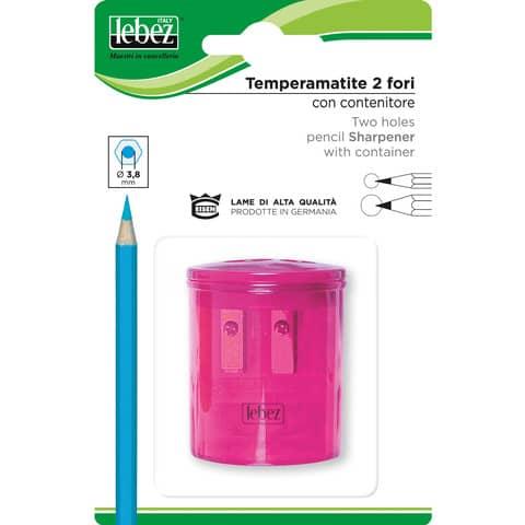 Temperamatite a 2 fori Lebez con serbatoio 2 fori 413B