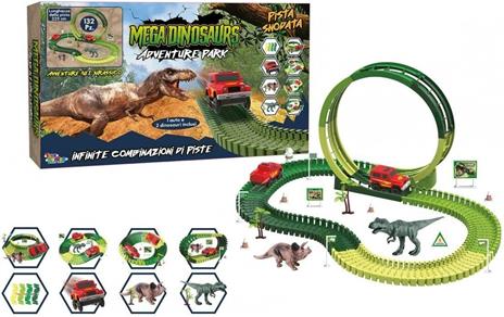 Pista Snodata Dinosauri con Auto - 2