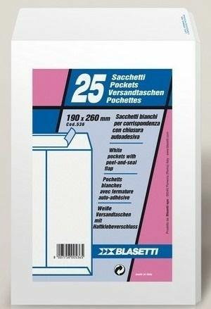 Busta bianca a sacco strip 19x26 80 gr (25)