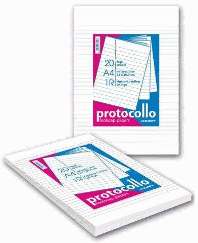 Fogli protocollo 1r (1 rigo) bianco 1292