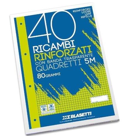 Blasetti Ricambi Rinforzati A4 80 Gr 40fg 5m - 2