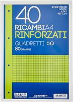 Blasetti Ricambi Rinforzati, Rigatura Q, Confezione da 40 fogli