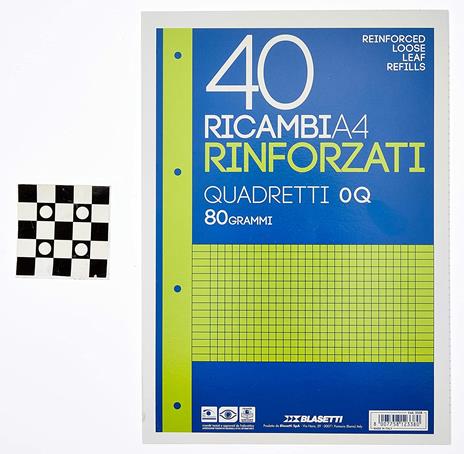 Blasetti Ricambi Rinforzati, Rigatura Q, Confezione da 40 fogli - 4