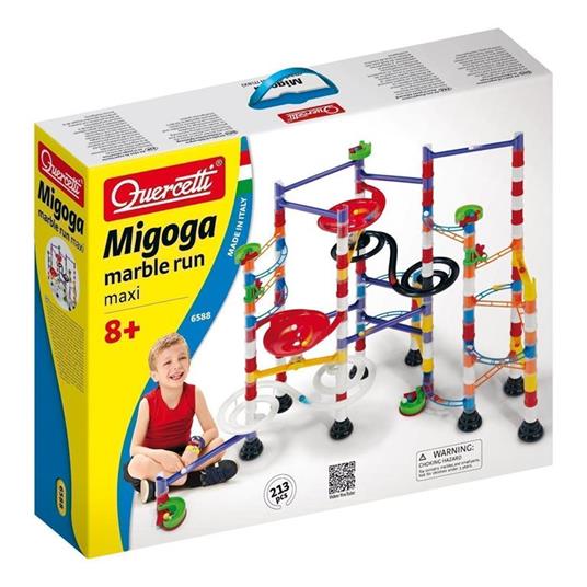 Migoga. Marble Run Maxi 224 pezzi piste per biglie - Quercetti - Piste  biglie - Biglie - Giocattoli