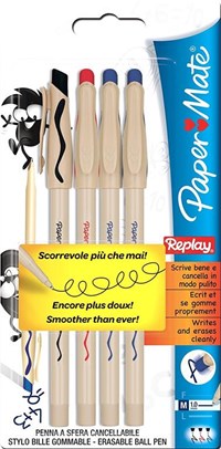 Penna Replay Colore Blu cancellina - Papermate S0190824