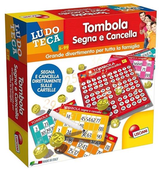 Ludoteca Tombola Segna e Cancella 48 Cartelle - Lisciani - Ludoteca -  Giochi di abilità - Giocattoli | IBS