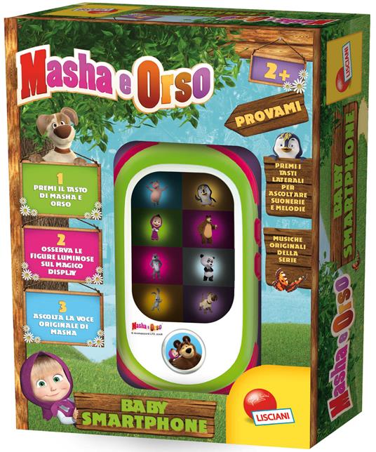 Lisciani Giochi- Masha Baby Smartphone LED, Colore, 95100 - Liscianigiochi  - Scientifici - Giocattoli | IBS
