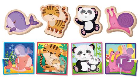 Montessori Legno Puzzle Baby Animals - 2