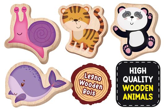 Montessori Legno Puzzle Baby Animals - 3