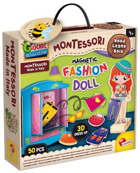 Montessori Legno Magnetic Fashion Doll