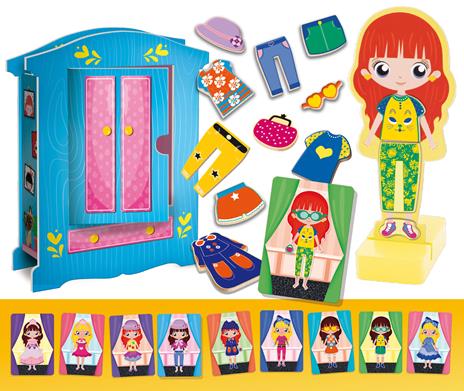 Montessori Legno Magnetic Fashion Doll - 2