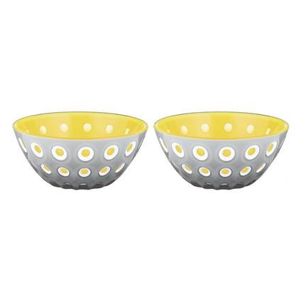 Guzzini Le Murrine Set 2 Ciotole Grigio/Giallo 12cm