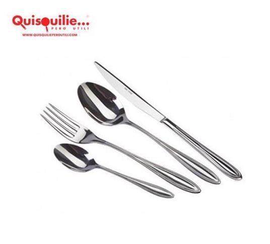 flow, set 12 cucchiaio tavola acciaio inox 18/10