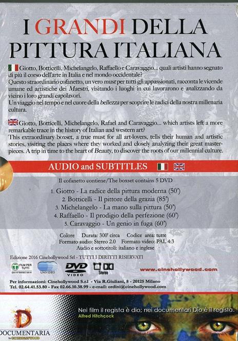 grandi della pittura italiana (5 DVD) - DVD - Film di Ben McPherson  Documentari e tempo libero | IBS