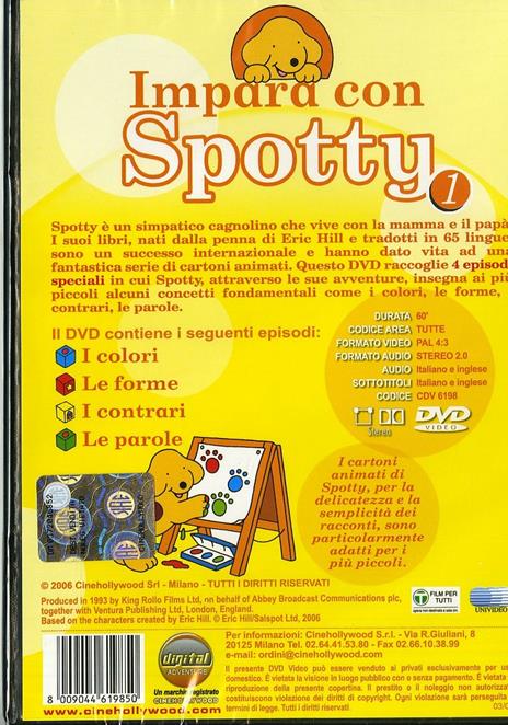 Impara con Spotty. Vol. 01 - DVD - 2