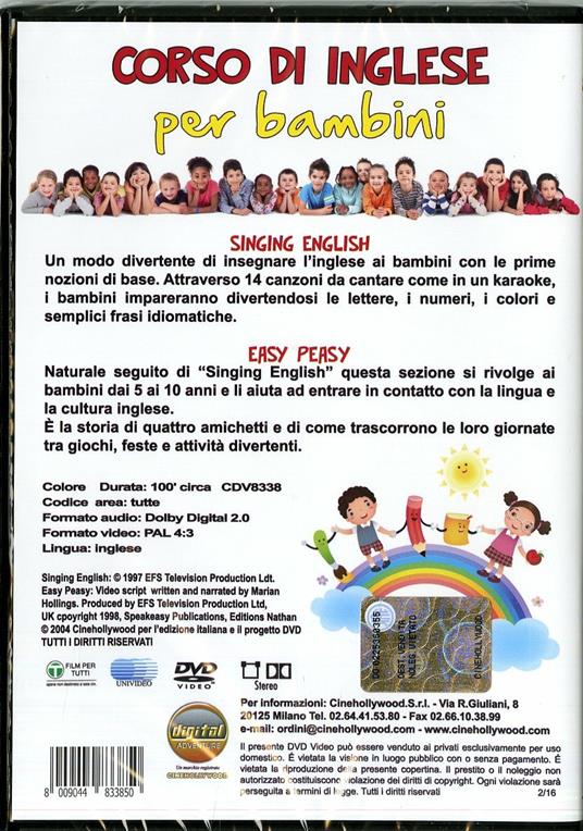 Corso di inglese per bambini - DVD - Film Animazione | IBS