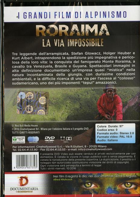 Roraima. La via impossibile di Christian Lonk,Philipp Manderla - DVD - 2