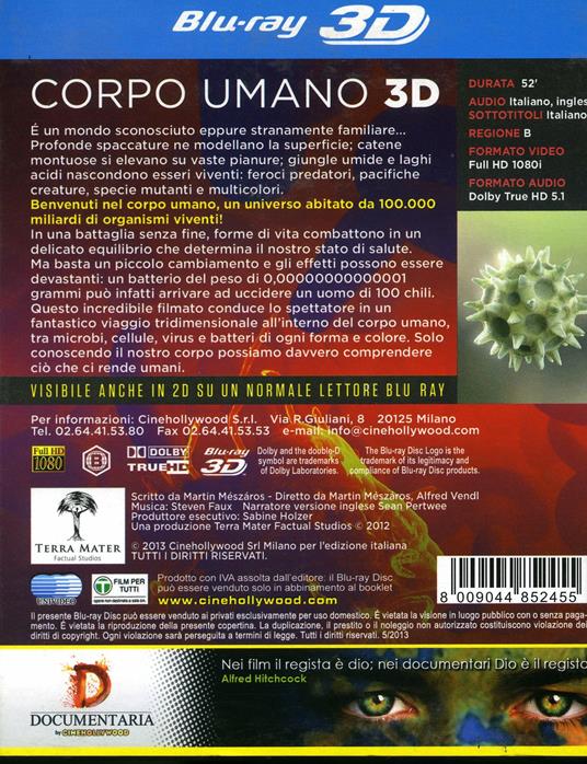 Il corpo umano 3D<span>.</span> versione 3D - Blu-ray - 2