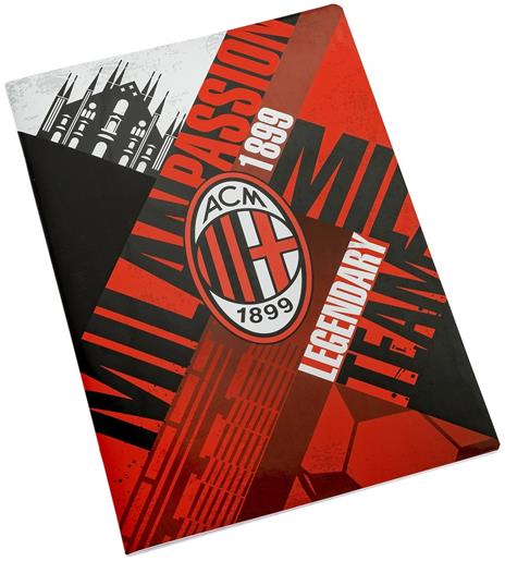 Quaderno maxi A4 AC Milan. 1 rigo - 2