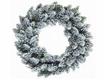 Corona Innevata Ø30Cm Pvc Addobbi Decoro Natale