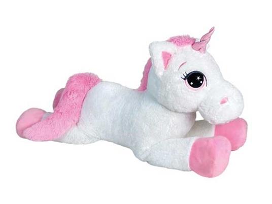 DECAR 2 - Peluche Unicorno Bianco Steso 100cm. - 23994