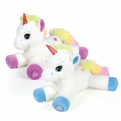 UNICORNO CHE SI ILLUMINA L35CM 2COL