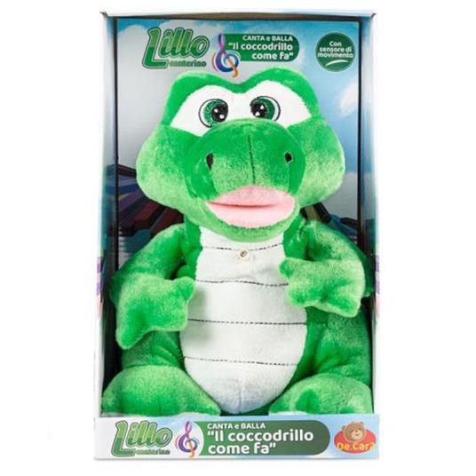 Peluche Lillo Il Coccodrilo Canterino "Il Coccodrillo Come Fa" 35 Cm Decar 25595