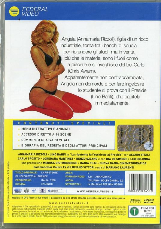 La ripetente fa l'occhietto al preside di Mariano Laurenti - DVD - 2